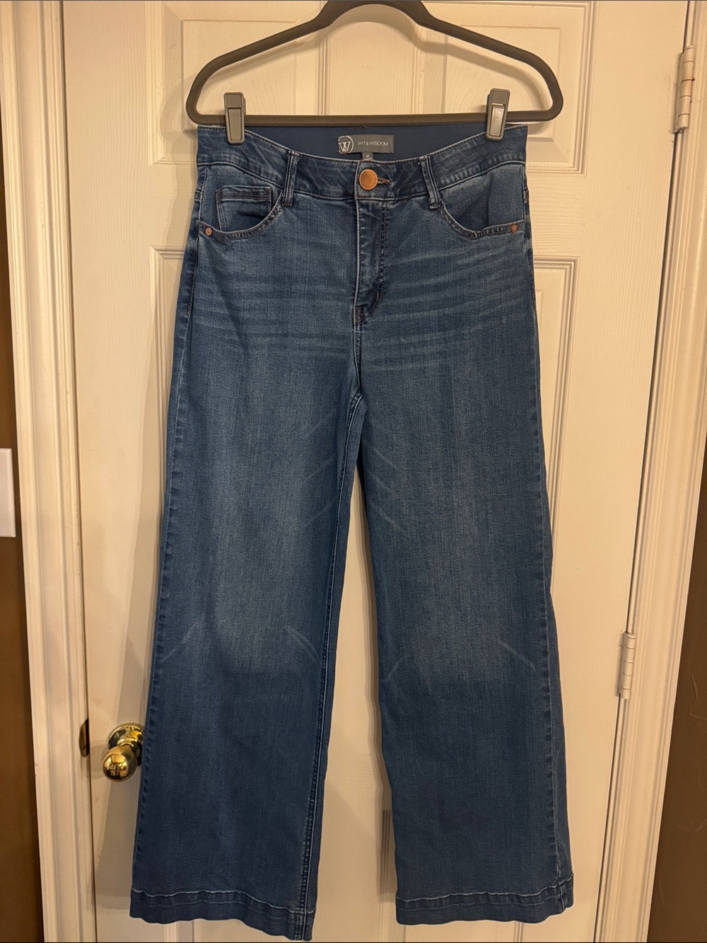 Wit & Wisdom Classic Wide-Leg Blue Denim Jeans